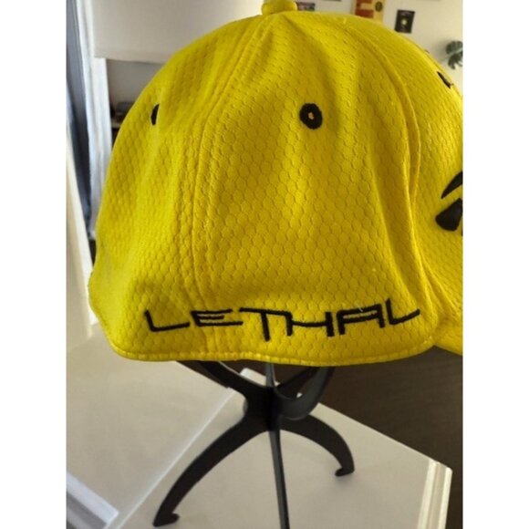 Adidas Taylor Made Hat Yellow L/XL A-Flex 1R Lethal Fitted Golf Baseball Spots - Picture 3 of 11